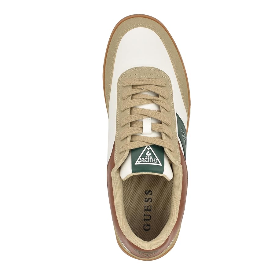 Amazon.com | Guess Men's BURHAN Sneaker, Taupe Multi 240